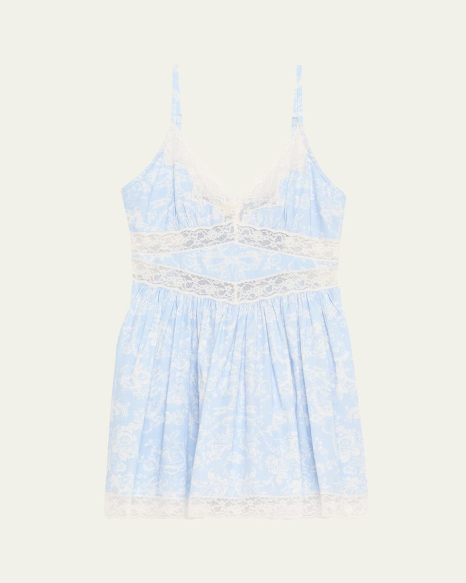 Ressie Lace-Trim Mini Dress